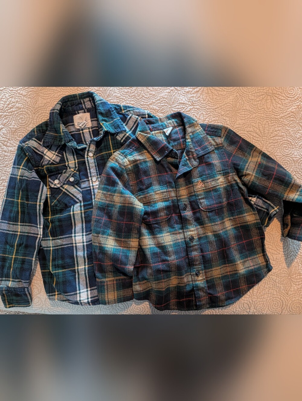 TWO Boys Plaid Button-Down Shirts - Peek And Gap